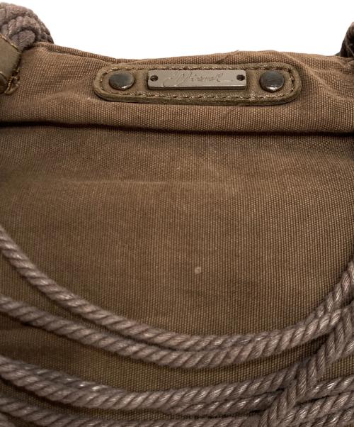 DIESEL（ディーゼル）DIESEL (ディーゼル) ロープレザー トートバッグ/Rope Leather Shoulder Bag オリーブ×ブラウンの古着・服飾アイテム