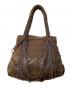 DIESEL (ディーゼル) ロープレザー トートバッグ/Rope Leather Shoulder Bag オリーブ×ブラウン：40000円
