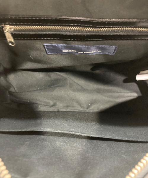 COMME des GARCONS（コムデギャルソン）COMME des GARCONS (コムデギャルソン) 台形ステアバッグ/レザーハンドバッグ ブラックの古着・服飾アイテム