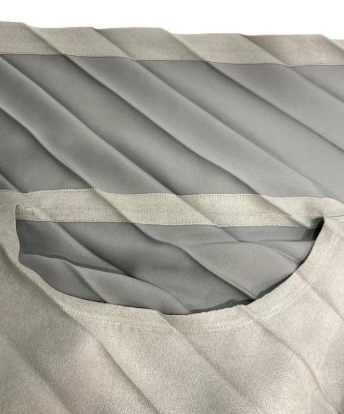 me ISSEY MIYAKE（ミーイッセイ ミヤケ）me ISSEY MIYAKE (ミーイッセイ ミヤケ) ネックデザイン チュニックワンピース グレー サイズ:-の古着・服飾アイテム