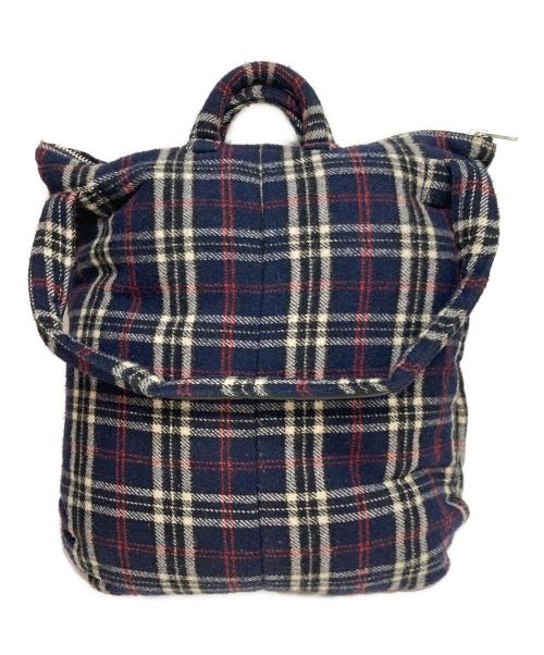 COMME des GARCONS HOMME（コムデギャルソン オム）COMME des GARCONS HOMME (コムデギャルソン オム) ウール ヘルメットバッグ ネイビーの古着・服飾アイテム