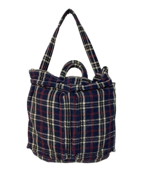 COMME des GARCONS HOMME（コムデギャルソン オム）COMME des GARCONS HOMME (コムデギャルソン オム) ウール ヘルメットバッグ ネイビーの古着・服飾アイテム