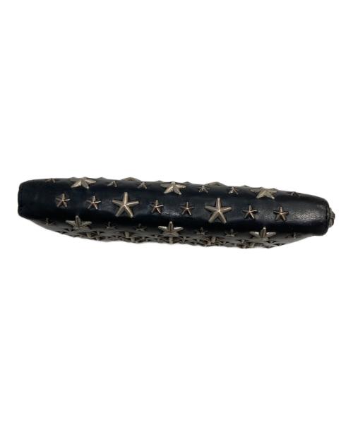 JIMMY CHOO（ジミーチュウ）JIMMY CHOO (ジミーチュウ) スタースタッズ ラウンドファスナー長財布 ブラックの古着・服飾アイテム