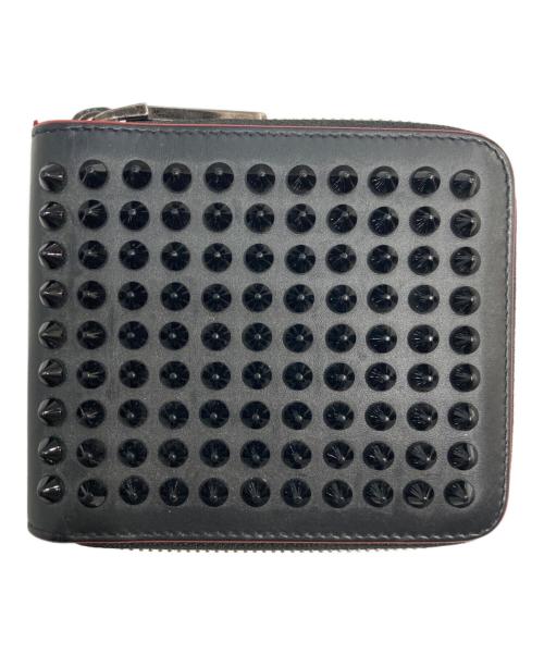 Christian Louboutin（クリスチャン・ルブタン）Christian Louboutin (クリスチャン・ルブタン) PAROS/パロス スタッズ コンパクトウォレット ブラックの古着・服飾アイテム