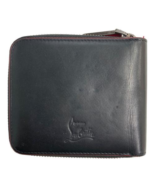 Christian Louboutin（クリスチャン・ルブタン）Christian Louboutin (クリスチャン・ルブタン) PAROS/パロス スタッズ コンパクトウォレット ブラックの古着・服飾アイテム