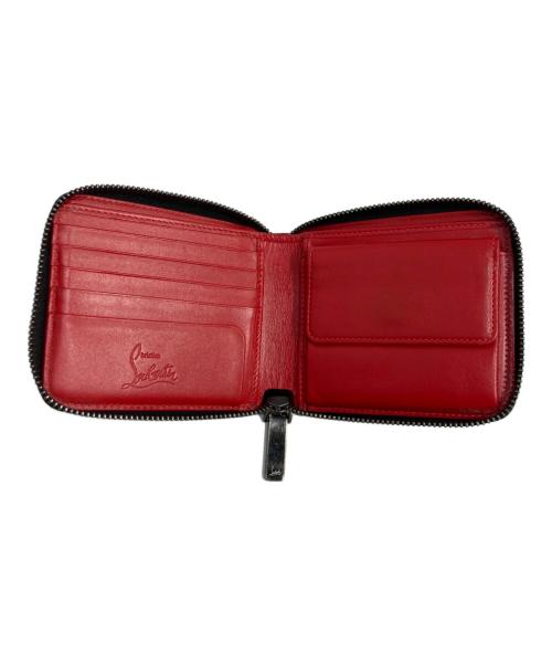 Christian Louboutin（クリスチャン・ルブタン）Christian Louboutin (クリスチャン・ルブタン) PAROS/パロス スタッズ コンパクトウォレット ブラックの古着・服飾アイテム