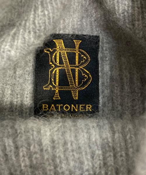 BATONER（バトナ―）BATONER (バトナ―) CASHMERE FOX HIGH NECK TUNIC カシミヤ フォックス ハイネック チュニック グレー サイズ:1の古着・服飾アイテム