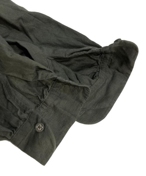 SCYE（サイ）SCYE (サイ) Organic Linen Tuck Half Placket Shirts/Linen Cambric Tucked Bloese グリーン サイズ:40の古着・服飾アイテム