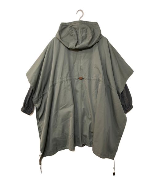 G.V.G.V（ジーヴィージーヴィー）G.V.G.V (ジーヴィージーヴィー) ポンチョレイヤードコート/PONCHO LAYERED COAT グリーン サイズ:34の古着・服飾アイテム