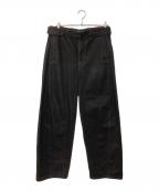 LEMAIREルメール）の古着「TWISTED BELTED PANTS ベルトデニムパンツ」｜ブラック