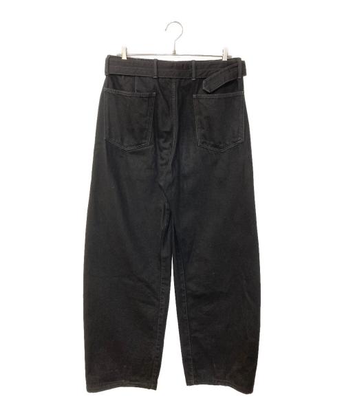 LEMAIRE（ルメール）LEMAIRE (ルメール) TWISTED BELTED PANTS ベルトデニムパンツ ブラック サイズ:Lの古着・服飾アイテム