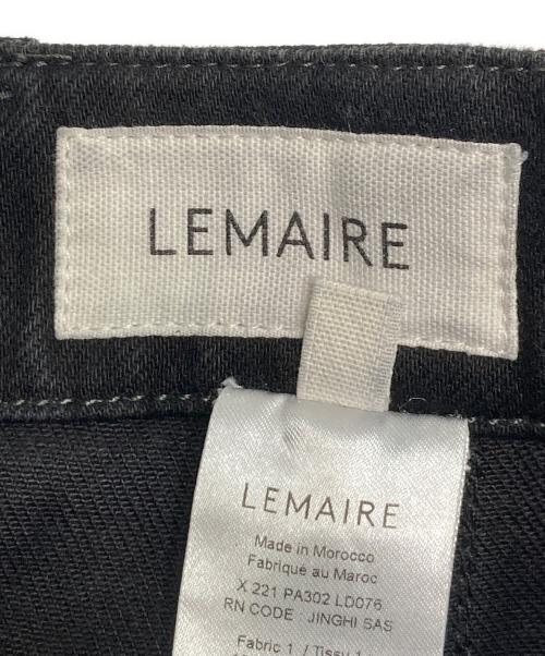 LEMAIRE（ルメール）LEMAIRE (ルメール) TWISTED BELTED PANTS ベルトデニムパンツ ブラック サイズ:Lの古着・服飾アイテム