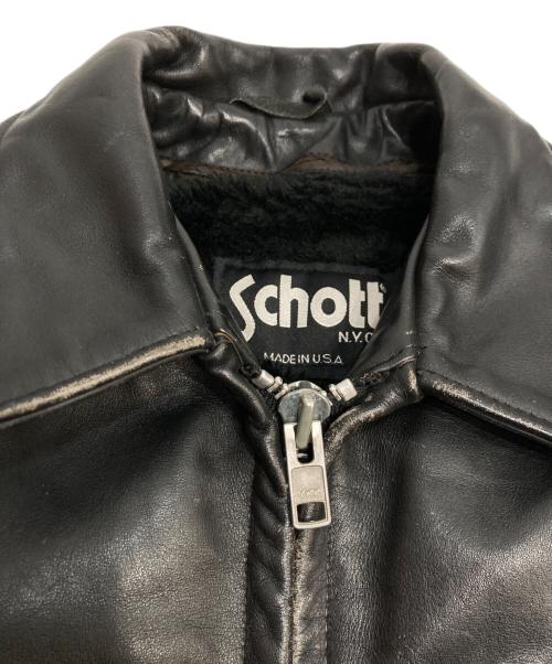 Schott（ショット）Schott (ショット) ライナー付きシングルライダースジャケット ブラック サイズ:36の古着・服飾アイテム