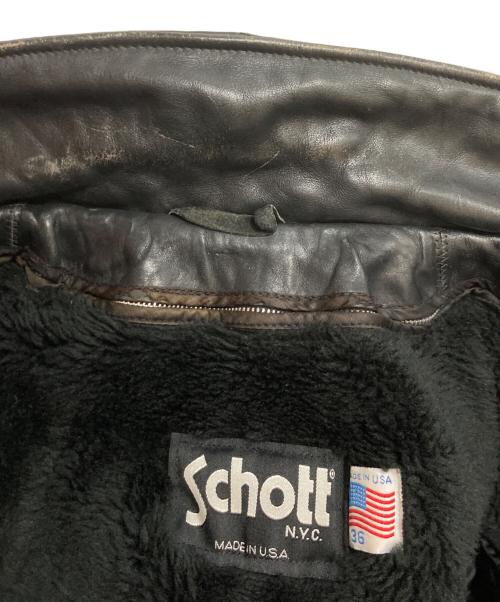 Schott（ショット）Schott (ショット) ライナー付きシングルライダースジャケット ブラック サイズ:36の古着・服飾アイテム