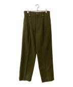 Yohji Yamamoto pour hommeヨウジヤマモト プールオム）の古着「ウールパンツ」｜グリーン