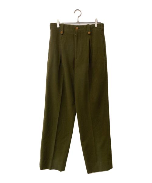 Yohji Yamamoto pour homme（ヨウジヤマモト プールオム）Yohji Yamamoto pour homme (ヨウジヤマモト プールオム) ウールパンツ グリーン サイズ:Sの古着・服飾アイテム