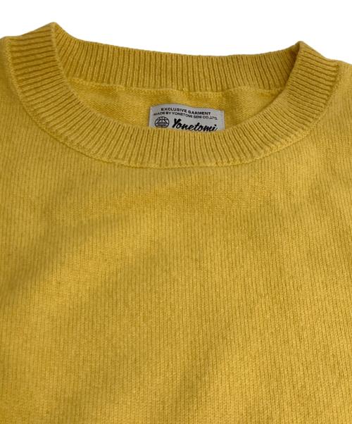 Yonetomi（ヨネトミ）Yonetomi (ヨネトミ) RIGID CASHMERE KNIT P/O リジッドカシミヤニット プルオーバー イエロー サイズ:3の古着・服飾アイテム