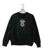 stussyステューシー）の古着「S CROWN CREW」｜ブラック