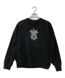 stussy（ステューシー）の古着「S CROWN CREW」｜ブラック