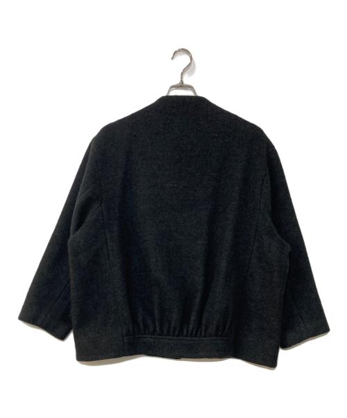 BALLSEY（ボールジィ）BALLSEY (ボールジィ) ウールパイルミルド ビルドネックショートコート グレー サイズ:36の古着・服飾アイテム