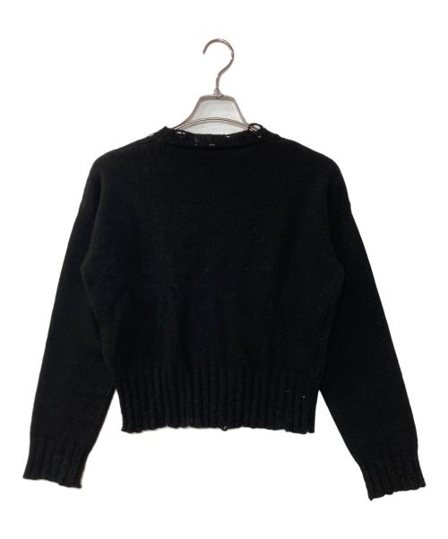 MARNI（マルニ）MARNI (マルニ) 刺繍ロゴダメージ加工ニット ブラック サイズ:14(キッズ規格)の古着・服飾アイテム