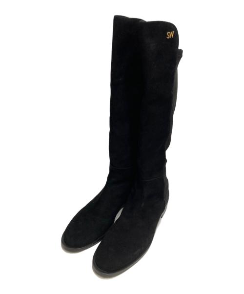 STUART WEITZMAN（スチュアートワイツマン）STUART WEITZMAN (スチュアートワイツマン) ロングブーツ/Keelan City Suede To-The-Knee Boot ブラック サイズ:38の古着・服飾アイテム