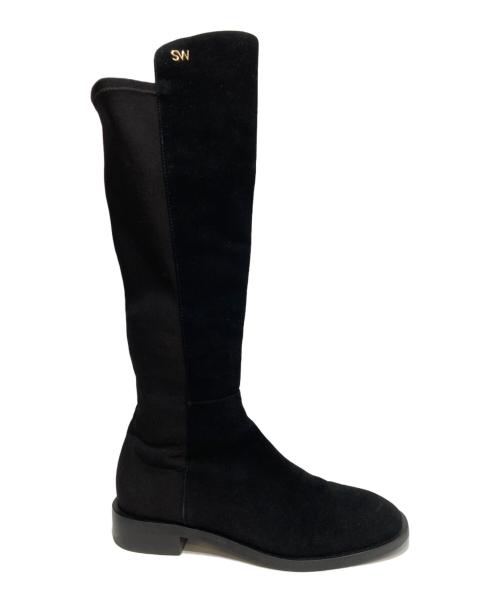 STUART WEITZMAN（スチュアートワイツマン）STUART WEITZMAN (スチュアートワイツマン) ロングブーツ/Keelan City Suede To-The-Knee Boot ブラック サイズ:38の古着・服飾アイテム