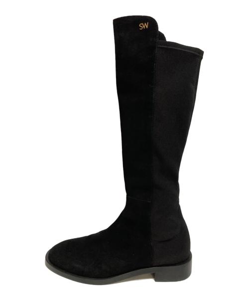 STUART WEITZMAN（スチュアートワイツマン）STUART WEITZMAN (スチュアートワイツマン) ロングブーツ/Keelan City Suede To-The-Knee Boot ブラック サイズ:38の古着・服飾アイテム