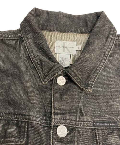 Calvin Klein（カルバンクライン）Calvin Klein (カルバンクライン) トラッカージャケット ブラック サイズ:Lの古着・服飾アイテム