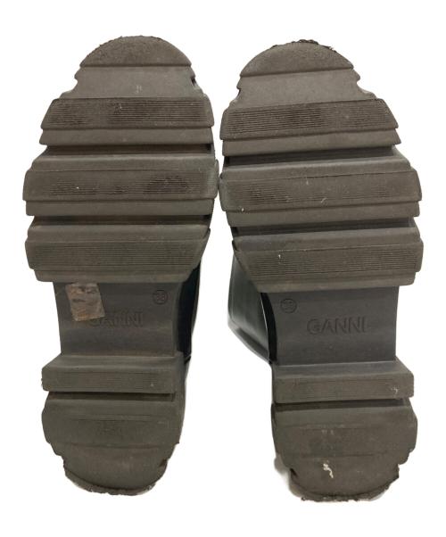 GANNI（ガニー）Ganni (ガニー) ラバートリムレザーブーツ カーキ サイズ:38の古着・服飾アイテム