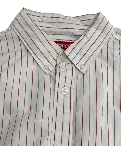 SUPREME（シュプリーム）Supreme (シュプリーム) Loose Fit Stripe Shirt ルーズフィットストライプシャツ ホワイト サイズ:Lの古着・服飾アイテム