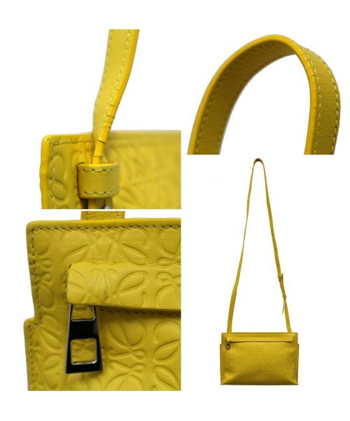 LOEWE（ロエベ）LOEWE (ロエベ) レザーロゴサコッシュ イエロー 107.55.N77 スペイン製の古着・服飾アイテム