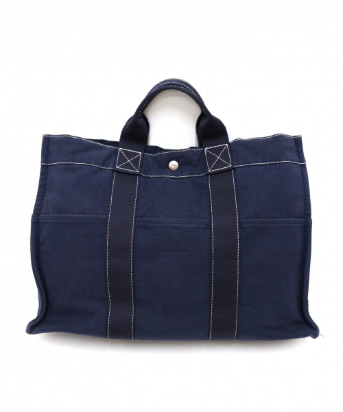 HERMES（エルメス）HERMES (エルメス) サックドーヴィルトート MM ネイビー ドーヴィル フランス製の古着・服飾アイテム
