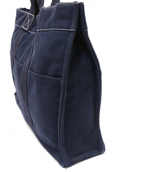 HERMES（エルメス）HERMES (エルメス) サックドーヴィルトート MM ネイビー ドーヴィル フランス製の古着・服飾アイテム