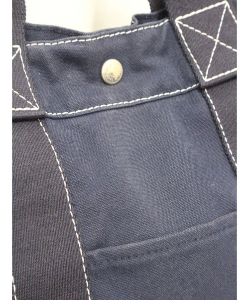 HERMES（エルメス）HERMES (エルメス) サックドーヴィルトート MM ネイビー ドーヴィル フランス製の古着・服飾アイテム