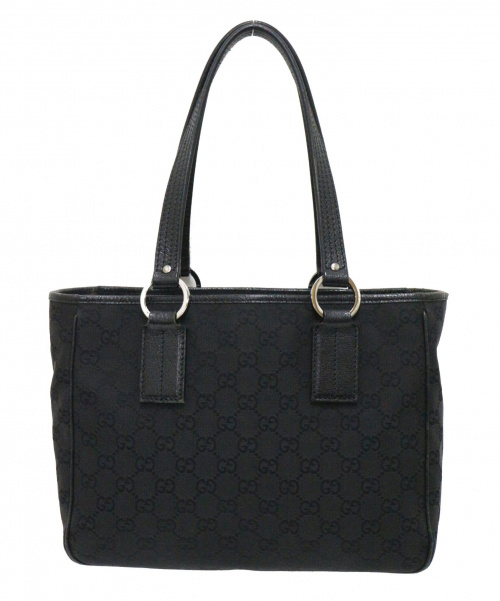 GUCCI（グッチ）GUCCI (グッチ) ミニトートバッグ ブラック GGキャンバス 113019 203989　イタリア製の古着・服飾アイテム