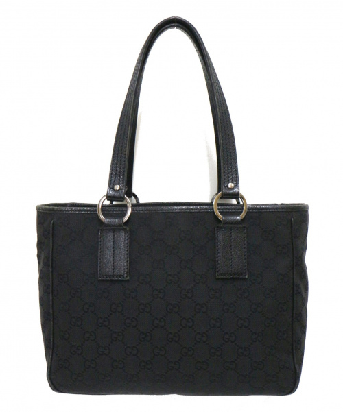 GUCCI（グッチ）GUCCI (グッチ) ミニトートバッグ ブラック GGキャンバス 113019 203989　イタリア製の古着・服飾アイテム