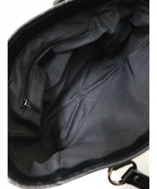 GUCCI（グッチ）GUCCI (グッチ) ミニトートバッグ ブラック GGキャンバス 113019 203989　イタリア製の古着・服飾アイテム
