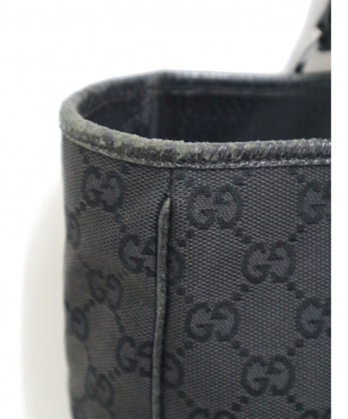 GUCCI（グッチ）GUCCI (グッチ) ミニトートバッグ ブラック GGキャンバス 113019 203989　イタリア製の古着・服飾アイテム
