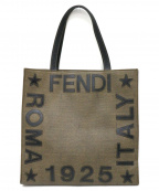 FENDIフェンディ）の古着「1925 ROMA ITALY PVC TOTE」｜ブラウン