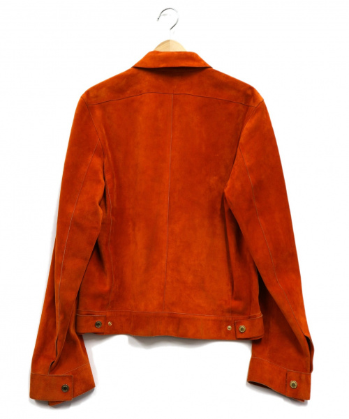 GUCCI（グッチ）GUCCI (グッチ) カウスウェードトラッカージャケット オレンジ サイズ:46 イタリア製の古着・服飾アイテム