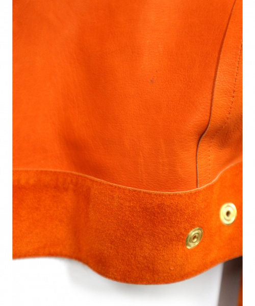 GUCCI（グッチ）GUCCI (グッチ) カウスウェードトラッカージャケット オレンジ サイズ:46 イタリア製の古着・服飾アイテム