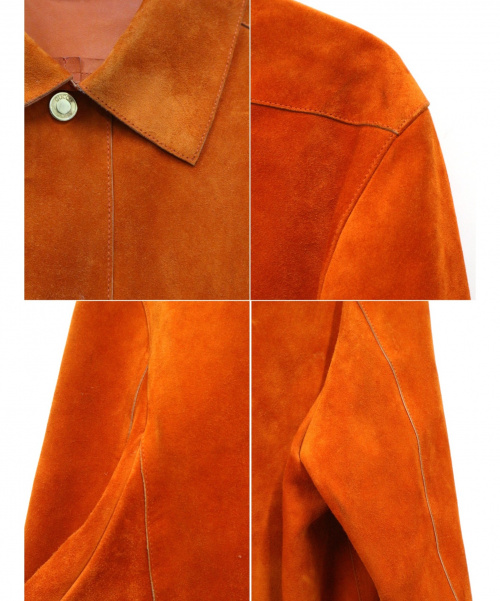GUCCI（グッチ）GUCCI (グッチ) カウスウェードトラッカージャケット オレンジ サイズ:46 イタリア製の古着・服飾アイテム