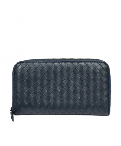 BOTTEGA VENETA（ボッテガベネタ）BOTTEGA VENETA (ボッテガヴェネタ) イントレチャートロングウォレット ブルー -の古着・服飾アイテム
