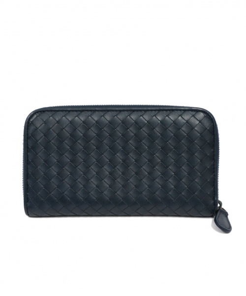 BOTTEGA VENETA（ボッテガベネタ）BOTTEGA VENETA (ボッテガヴェネタ) イントレチャートロングウォレット ブルー -の古着・服飾アイテム