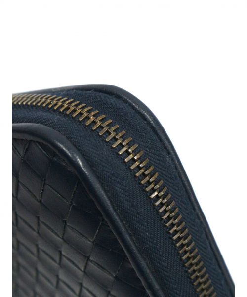 BOTTEGA VENETA（ボッテガベネタ）BOTTEGA VENETA (ボッテガヴェネタ) イントレチャートロングウォレット ブルー -の古着・服飾アイテム