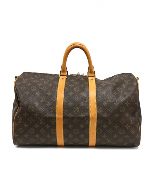 LOUIS VUITTON（ルイ ヴィトン）LOUIS VUITTON (ルイヴィトン) キーポル45 ブラウン モノグラム M41428　TH0996　ショルダーストラップ付の古着・服飾アイテム