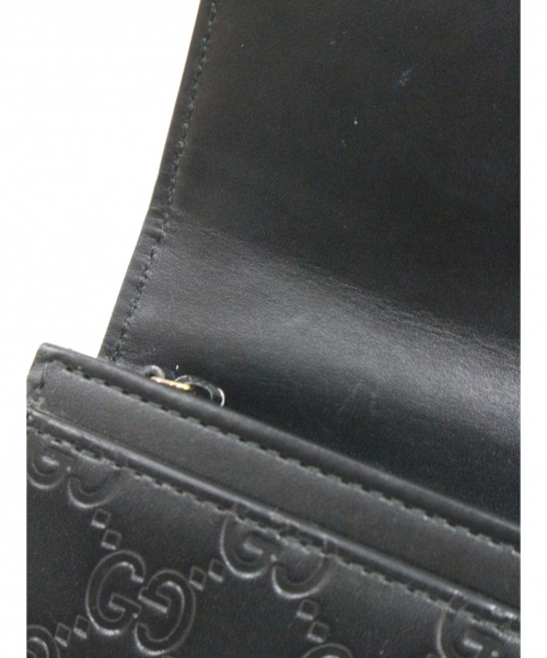 GUCCI（グッチ）GUCCI (グッチ) コンチネンタル ウォレット ブラック グッチシマ 410100 1147の古着・服飾アイテム