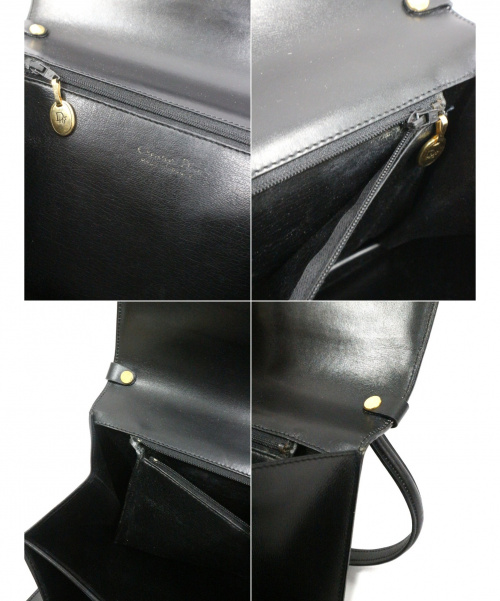 Christian Dior（クリスチャン ディオール）Christian Dior (クリスチャンディオール) オールドレザーハンドバッグ ブラック ディオールの古着・服飾アイテム