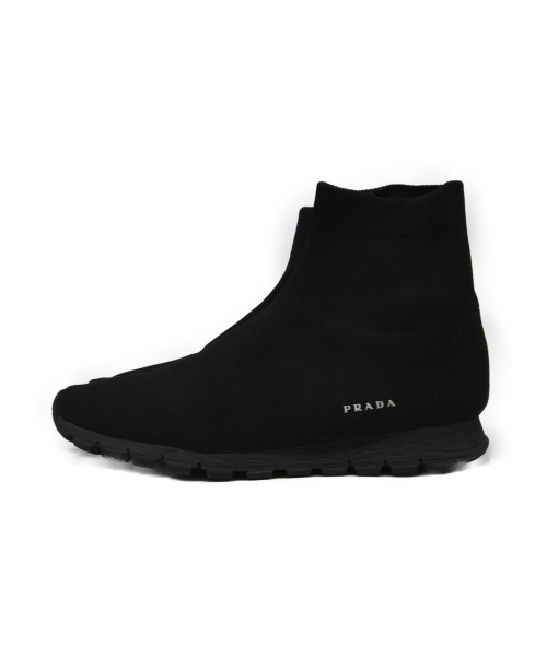 PRADA（プラダ）PRADA (プラダ) ソックススニーカー ブラック サイズ:7 1/2の古着・服飾アイテム